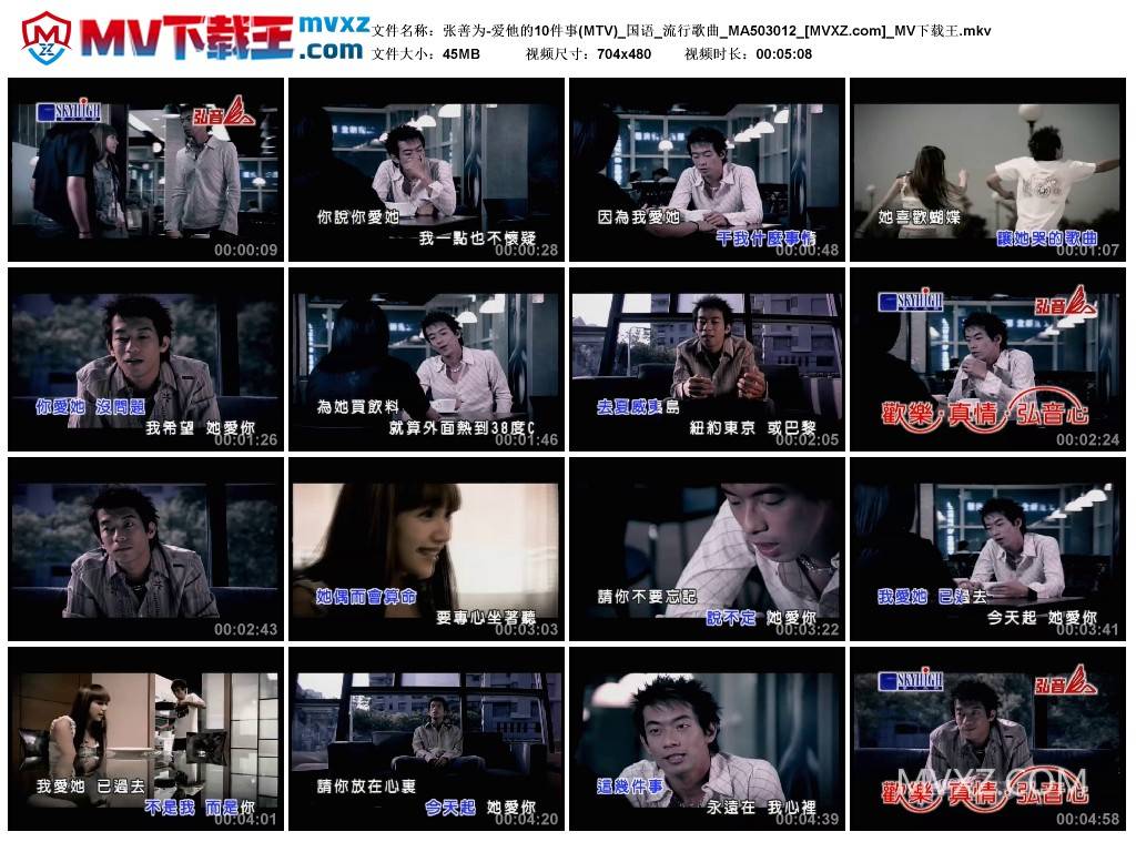 张善为-爱他的10件事(MTV)_国语_流行歌曲_MA503012